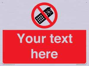 Custom No camera phones Sign